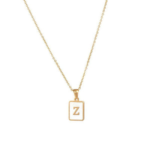 Square Initial Necklace