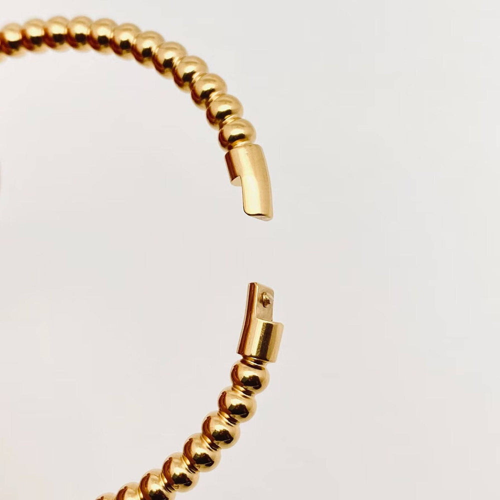 4mm Beads Snap Bangle