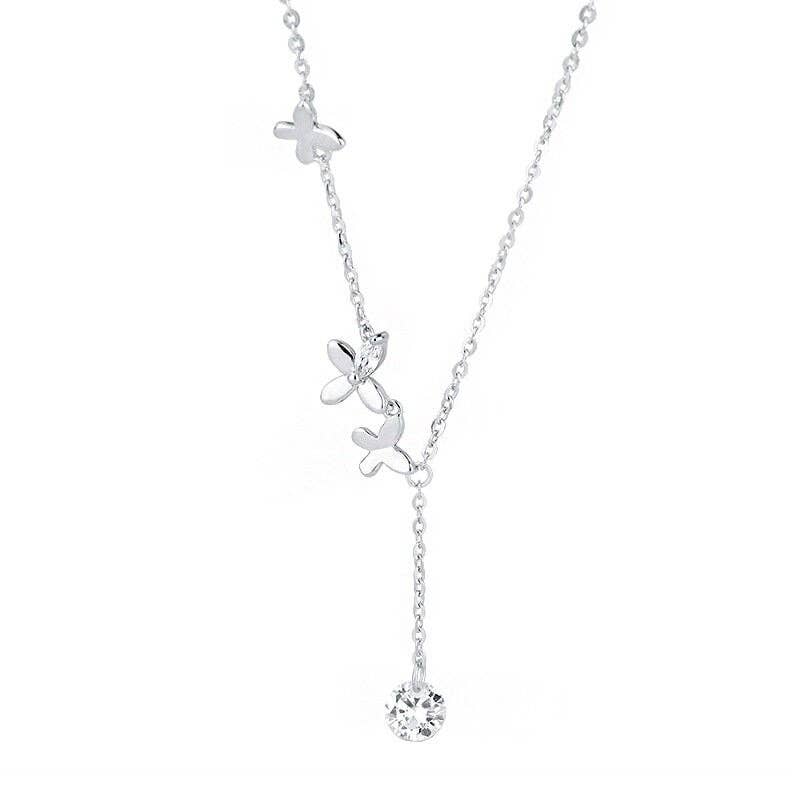 Butterfly Layered Charm Necklace