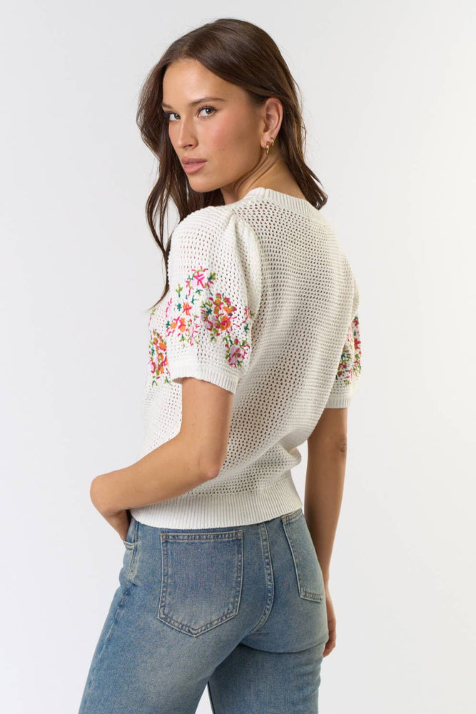 Floral Embroidered Sweater