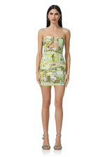AFRM Verena Mini Dress Citrus Post Card