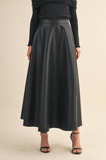 Vegan Black Maxi Skirt