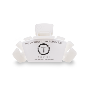 TELETIES - Classic Hair Clip | Med. | Coconut White