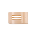 TELETIES - Flat Rectangle Hair Clip | Small | Almond Beige