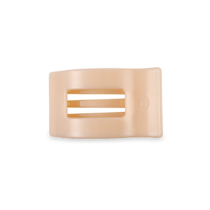 TELETIES - Flat Rectangle Hair Clip | Small | Almond Beige