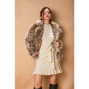Wanderroot Leopard Fur Jacket