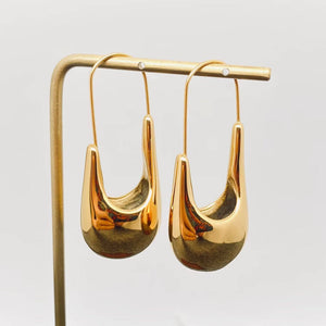 Pin Design Glossy Earrings