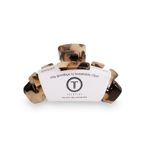 TELETIES - Classic Hair Clip | Tiny | Blonde Tortoise