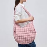 Sol and Selene - Revive - Quilted Puffer Nylon Hobo: Rose