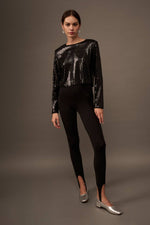 Black Sequins Top