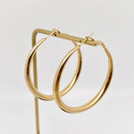 18K Gold Plated Stainless Steel Hollow Hoop Earrings