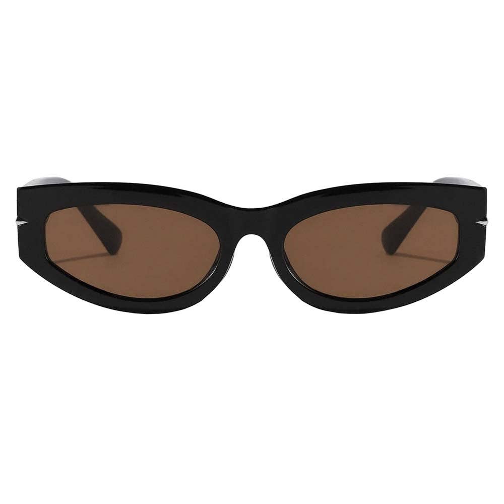 Alexa Polarized Sunglasses: Cream/Brown