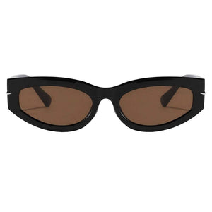 Alexa Polarized Sunglasses: Black/Brown
