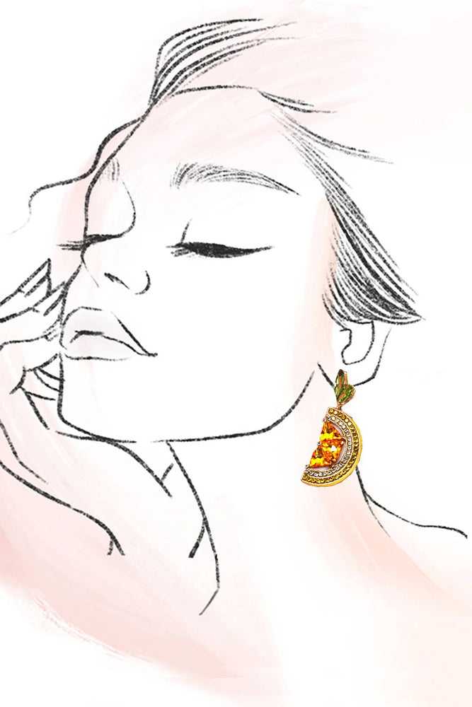 Lemon Statement Earrings
