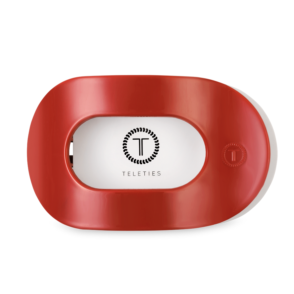 TELETIES - Flat Round Hair Clip | Large | Red Carpet Ready