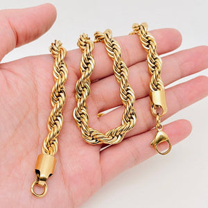 18K Gold-plated Twists Shape Chain