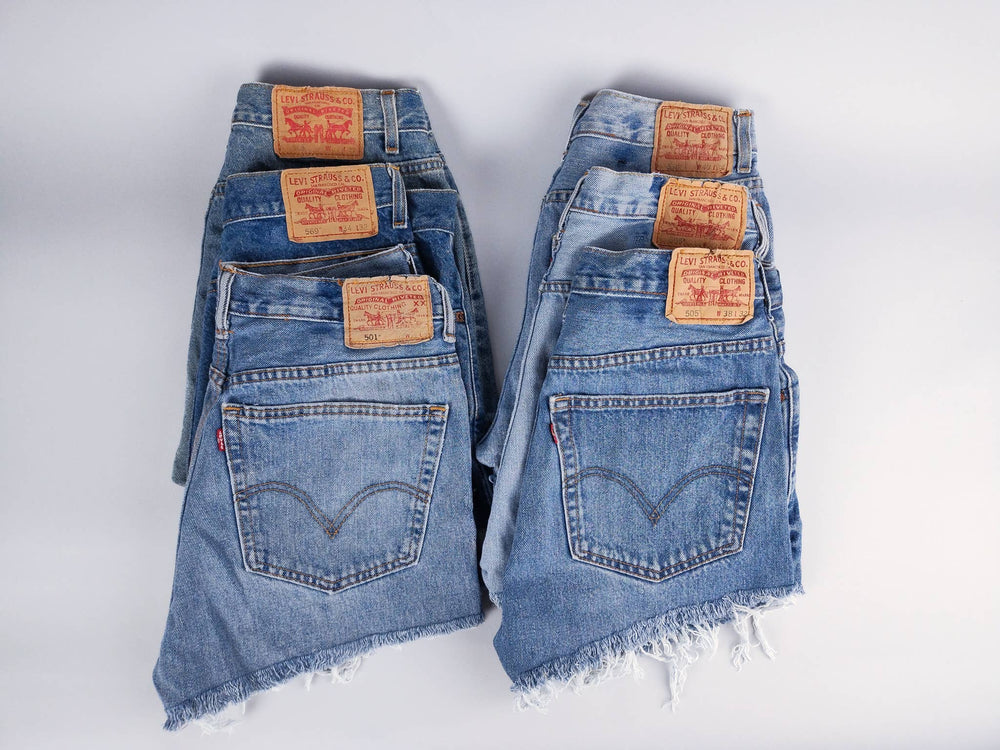 High-Rise Upcycled Levi Cutoff Shorts