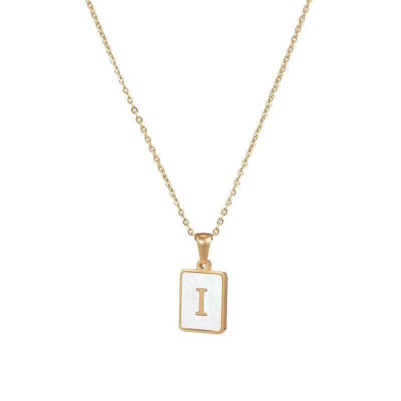 Square Initial Necklace
