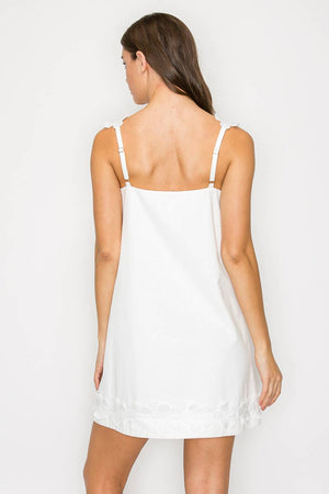 Lovely White Daisy Mini Dress