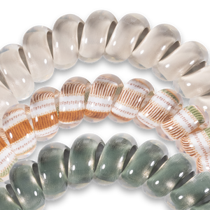 TELETIES - Spiral Hair Coils | Large | Eucalyptus Hair Ties