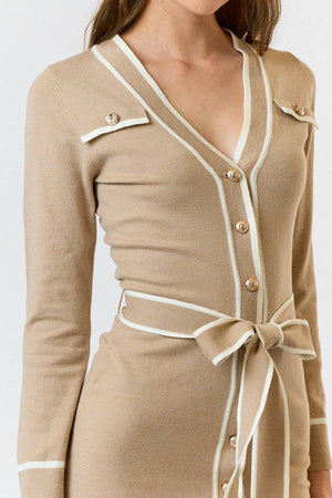 Classic Button Down Sweater Dress