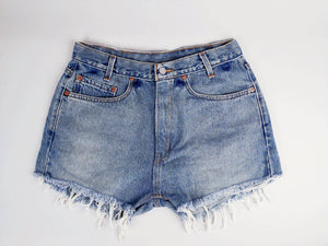 High-Rise Upcycled Levi Cutoff Shorts