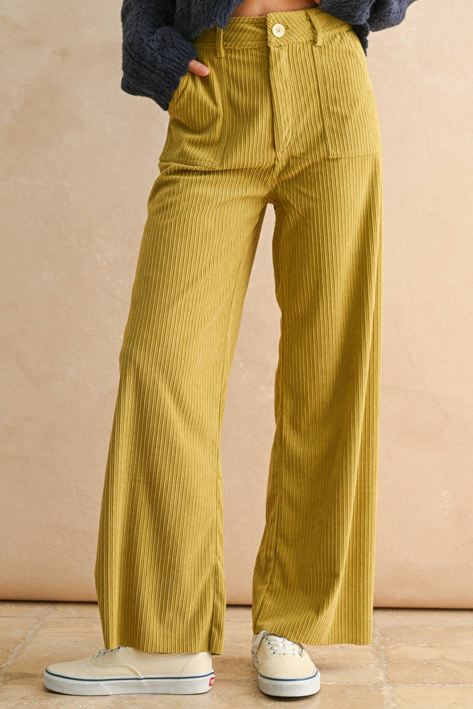 Lemon Grass Corduroy Pants