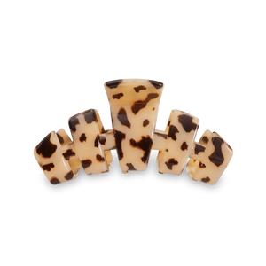 TELETIES - Classic Hair Clip | Small | Blonde Tortoise