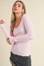 Adalie Knit Sweater: Pink