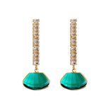 St Armands Designs of Sarasota - Emerald Swingy Diamond Drops