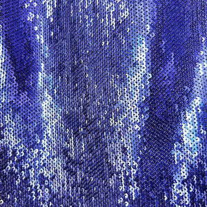 Deep Amethyst Handmade Sequin Mermaid Evening Gown with Front Slit