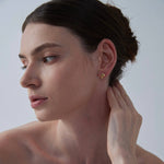 Dainty Cute Mushroom Stud Earrings in 925 Sterling Silver: Gold