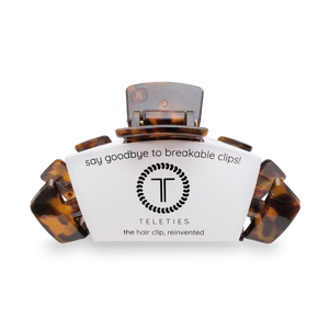 TELETIES - Classic Hair Clip | Large | Tortoise