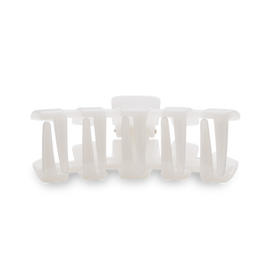TELETIES - Classic Hair Clip | Small | Coconut White