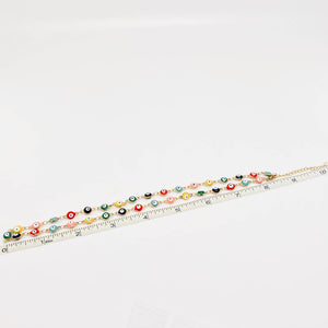 Enamel Evil Eye Gold-plated Stainless Steel Necklace
