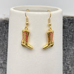 Western Enamel Boots Earrings