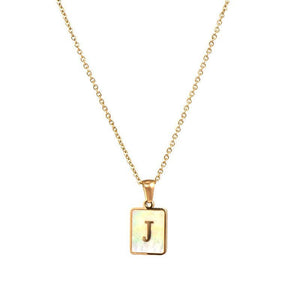 Square Initial Necklace