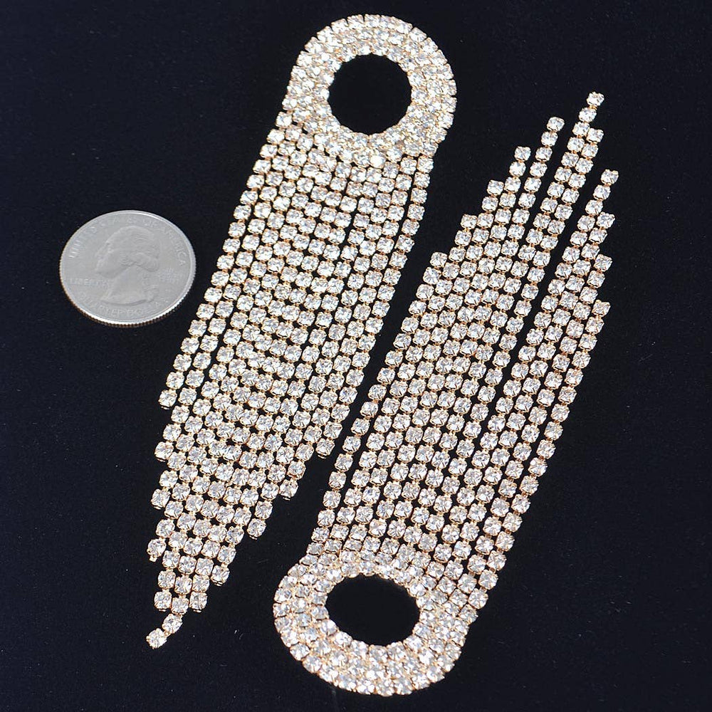 Rhinestone Fringe Tassel Earring