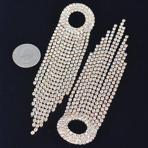 Rhinestone Fringe Tassel Earring