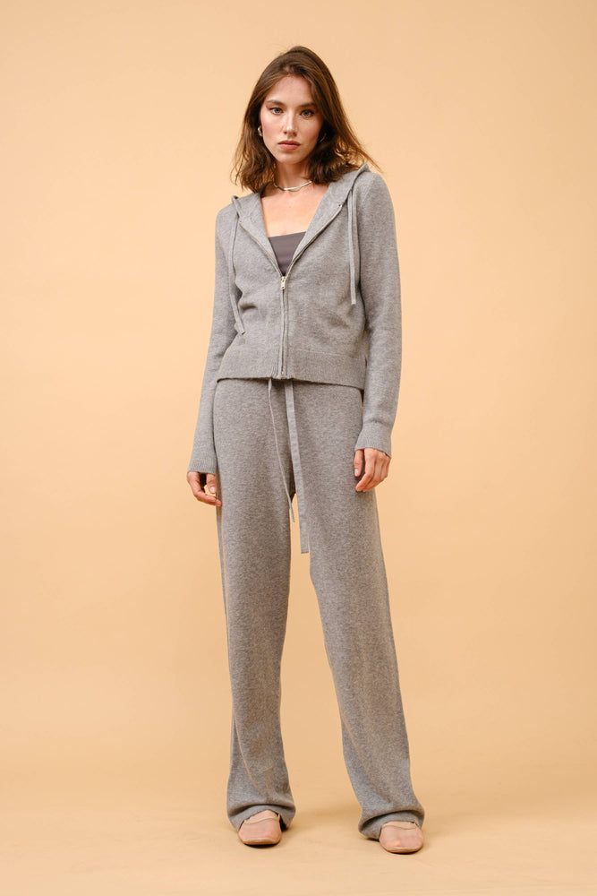 Chocolate Cashmere Hoodie Zip Up