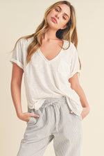 Zoie V-Neck Short Sleeve Tee