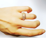HoopLa Style - Dome Pavé Ring- Steel 14K: Gold / 6