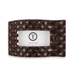 TELETIES - Flat Rectangle Hair Clip | Large | Truly Taupe Quilted
