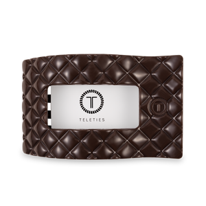 TELETIES - Flat Rectangle Hair Clip | Large | Truly Taupe Quilted