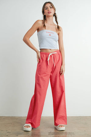 Cherry Striped Tube Top