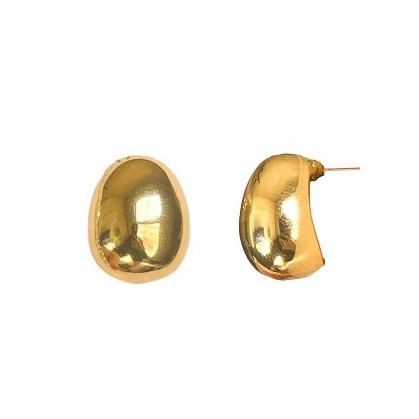 St Armands Designs of Sarasota - Gold Gumdrop Minimalist Earrings