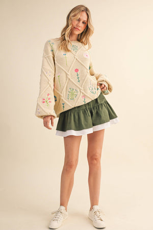 Wildflower Cream Sweater