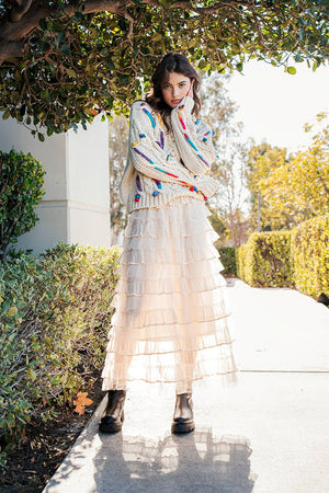 Entangled in Time Crochet Knit Sweater