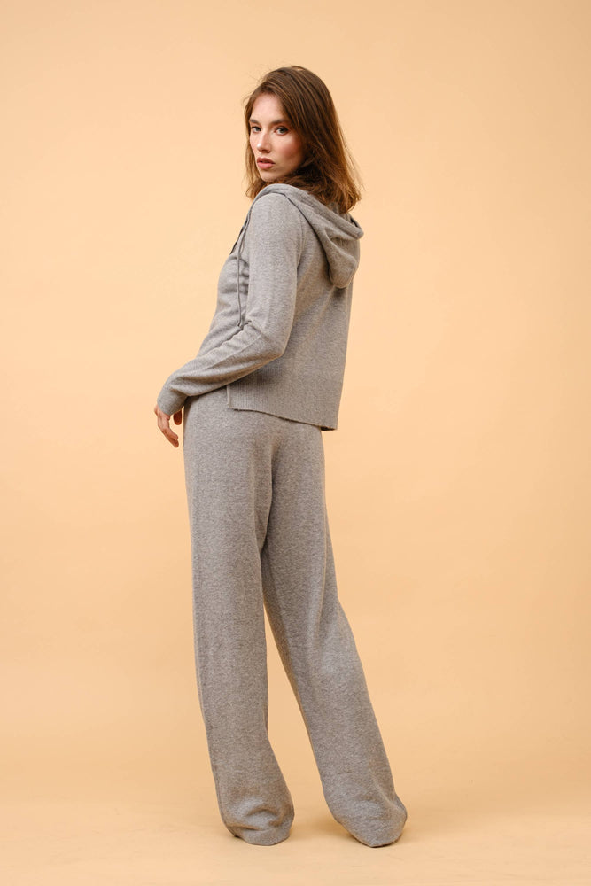 Chocolate Cashmere Hoodie Zip Up