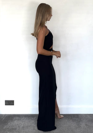 Vesper Opal Black Maxi Dress